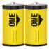 Батарейка ONE D (R20) солевая, 2шт упак.