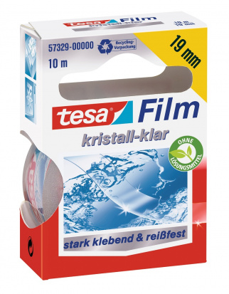 Лента прозрачная Crystal Clear, 10 м x 19 мм