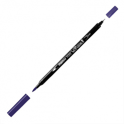 Маркер-кисть двусторонняя "Le Plume II", кисть и ручка 0,5мм, баклажан