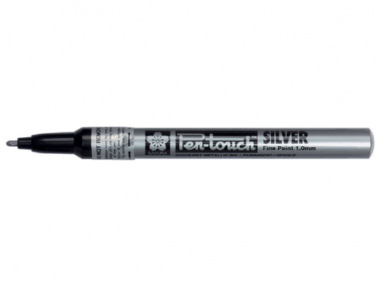 Маркер "Pen-Touch" Серебряный средний стержень 1.0мм