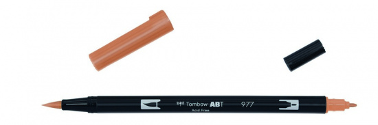Маркер-кисть "Abt Dual Brush Pen" 977 коричневое седло
