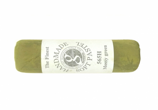 Пастель сухая мягкая круглая ручной работы №565, мшисто-зеленый