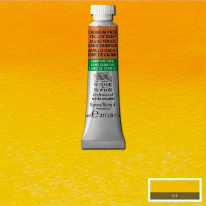 Акварель художественная "Professional", 5мл, CADMIUM FREE, цвет желтый темный