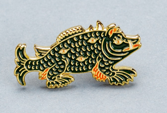 Значок эмалированный, Морской гад