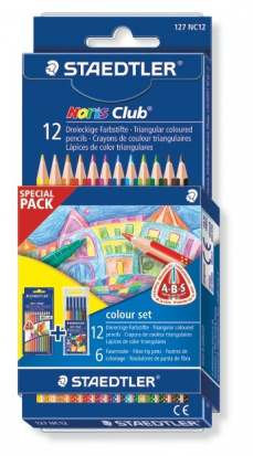 Набор цветных карандашей "Noris Club", 12цв.+фломастер