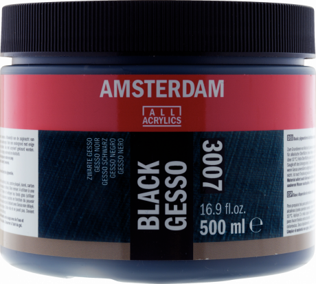 Грунт Gesso Amsterdam (3007) черный 500мл 