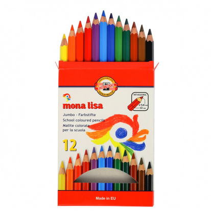 Карандаши цветные утолщенные "Mona Lisa", 12 цветов, 5,6мм