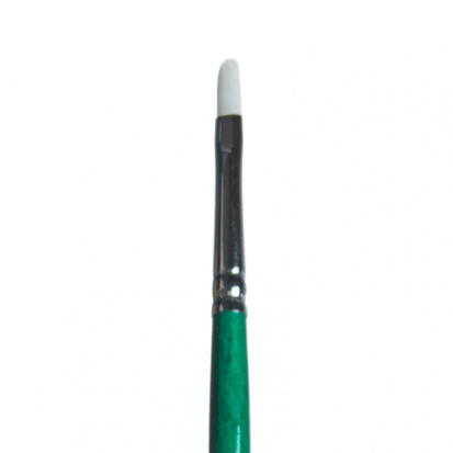 Кисть жемчужная синтетика, овальная, длинная ручка "1P3G" №6, для масла, акрила, гуаши, темперы