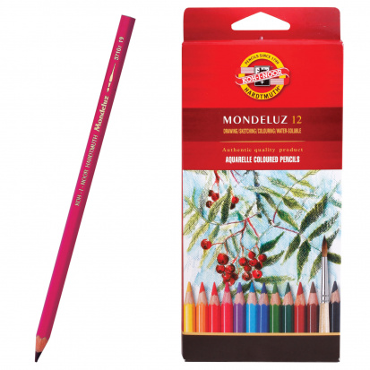 Набор карандашей акварельные "Mondeluz", 12цв., картон