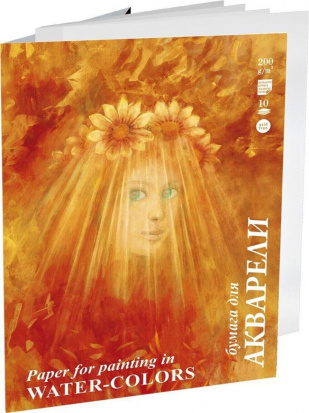 Папка для акварели "Флора" 200г/м2 А4 10л 