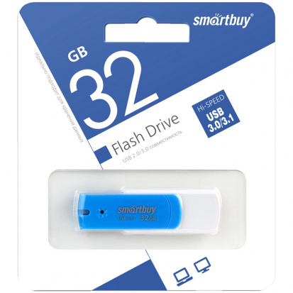 Память "Diamond" 32GB, USB 3.0 Flash Drive, синий