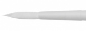 Кисть синтетика "Aqua White round", белоснежная белая, обойма soft-touch, белая ручка №7
