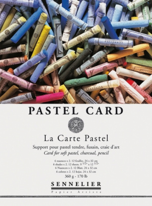 Склейка для пастели "Pastel Card", 360 г/м2, 24х32 см, 12 л, 6 цветов