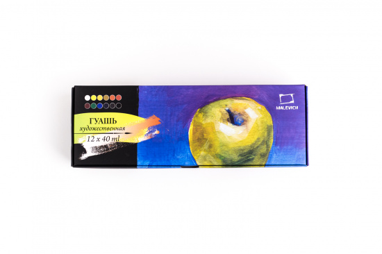 Гуашь, набор 12 цветов по 40 мл 