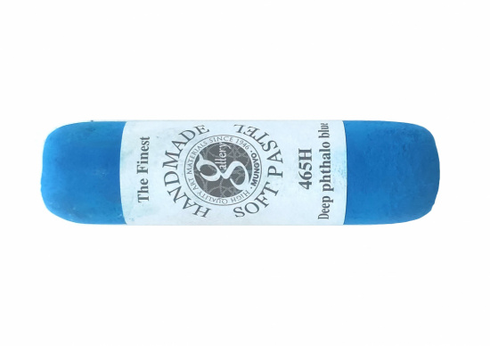 Пастель сухая мягкая круглая ручной работы №465, глубокий фталево синий