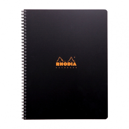 Бизнес-тетрадь 80л., A4+, клетка на гребне Rhodia "Active", 90г/м2, пластик.обложка, линейка, заклад