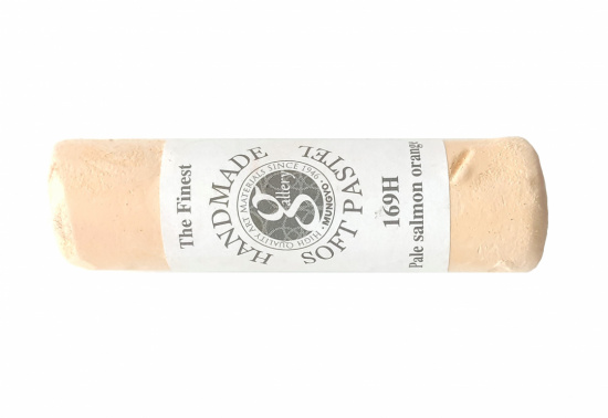 Пастель сухая мягкая круглая ручной работы №169, бледно-лососевый оранжевый