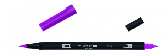 Маркер-кисть "Abt Dual Brush Pen" 665 пурпурный