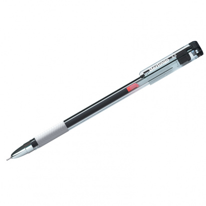 Ручка гелевая "Standard" черная, 0,5мм, грип, игольчатый стержень sela25