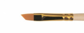 Кисть синтетика скошенная, длинная ручка "1362" №7 для масла, акрила, гуаши, темперы