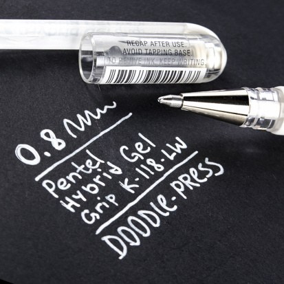 Ручка гелевая "Hybrid Gel Grip" белая 0.8мм