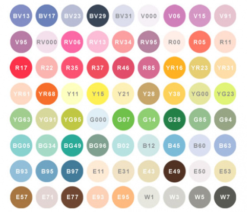 Набор спиртовых маркеров Copic "Ciao", B 72цв Набор спиртовых маркеров Copic "Ciao", B 72цв