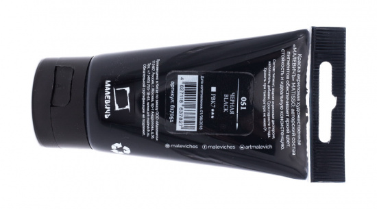 Акриловая краска "Matisso", черный, 60 мл