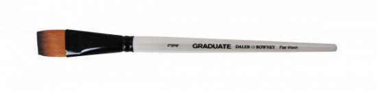 Кисть синтетика "Graduate" плоская короткая ручка № 3/4"