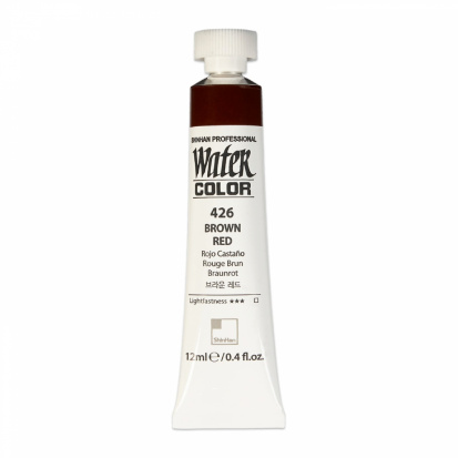 Краска акварельная "Watercolor Pro" 426 красно-коричневый 12 мл sela25
