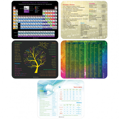 Коврик для мыши School 240*190*0,4мм, ассорти 5 видов