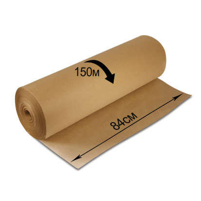 Крафт-бумага в рулоне, 840ммх150 м, плотность 78 г/м2,
