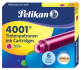 Картридж "Pelikan INK 4001", розовые чернила для ручек перьевых, 6шт