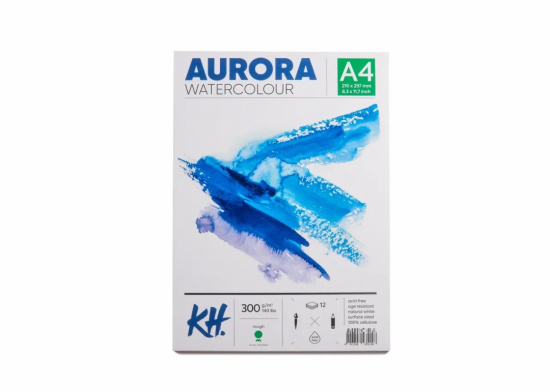 Альбом-склейка для акварели Aurora Rough А4 12 л 300 г/м² 100% целлюлоза sela25