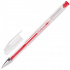 Ручка гелевая "Jet", корпус прозрачный, узел 0,5мм, линия 0,35мм, красная