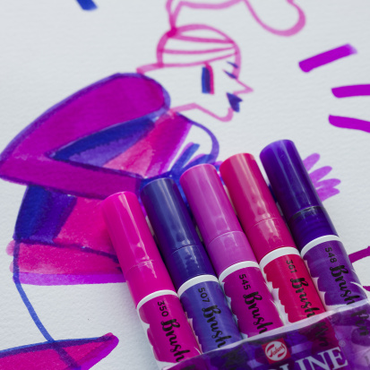 Набор маркеров "Ecoline" 5шт, фиолетовые цвета