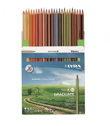 Набор цветных карандашей Lyra Graduate Permanent  24 цв.  