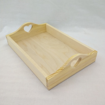 Заготовка для декорирования поднос с сердцем 38х25х8,4см Заготовка для декорирования поднос с сердцем 38х25х8,4см