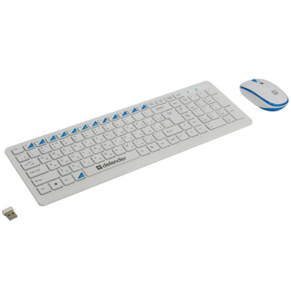 Комплект клавиатура + мышь беспроводной Defender "Skyline 895", белый