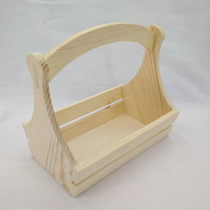 Заготовка для декорирования корзинка деревянная 25х16х21см