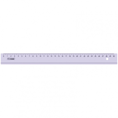 Линейка 30см, пластиковая, прозрачная тонированная sela25