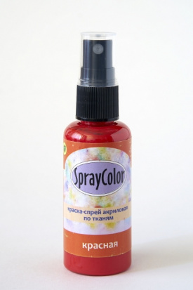 Краска-спрей акриловая по тканям, 50мл, красная 