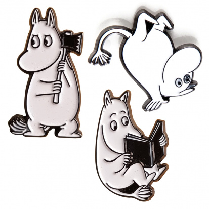 Значки эмалированные "Муми-тролли", 3шт