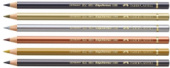 Комплект цветных карандашей "Polychromos" 6 цв., металлы и серые № 235, 250, 251, 252, 268, 275