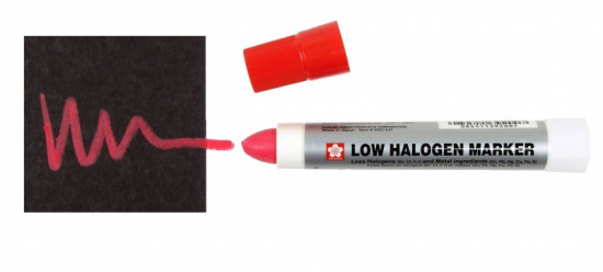 Маркер "Solid" с низким содержанием галогена красный стержень 12мм