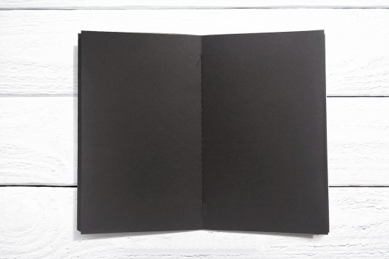 Альбом "Pocket Black", чёрные листы, A6, 20л, 135г/м2, переплет на нитке