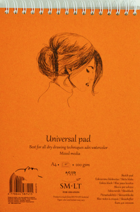 Альбом Smiltainis "Universal pad", А4, 40л, 200г/м2