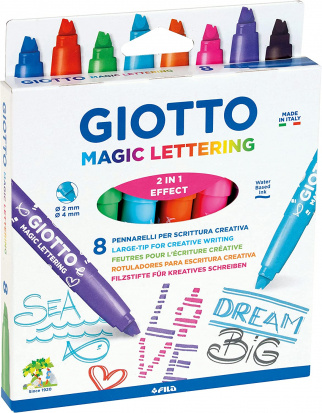 Giotto Magic Lettering 8 цв Магические фломастеры для леттеринга