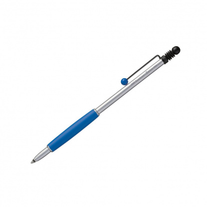 шариковая ручка "Zoom 717 ", корпус серебряный/голубой, перо 0,7мм