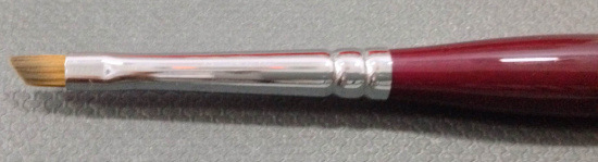 Кисть имит.колонка наклонная короткая ручка "dS63R" №4 для дизайна ногтей