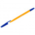Ручка шариковая синяя, 1,0мм, желтый корпус